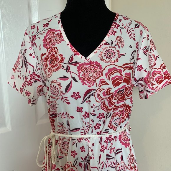 Floral Print Ruffle Hem Dress - Picture 6 of 9